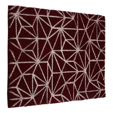 Mimo Dark Red Geometric Doormat 60 x 40 cm