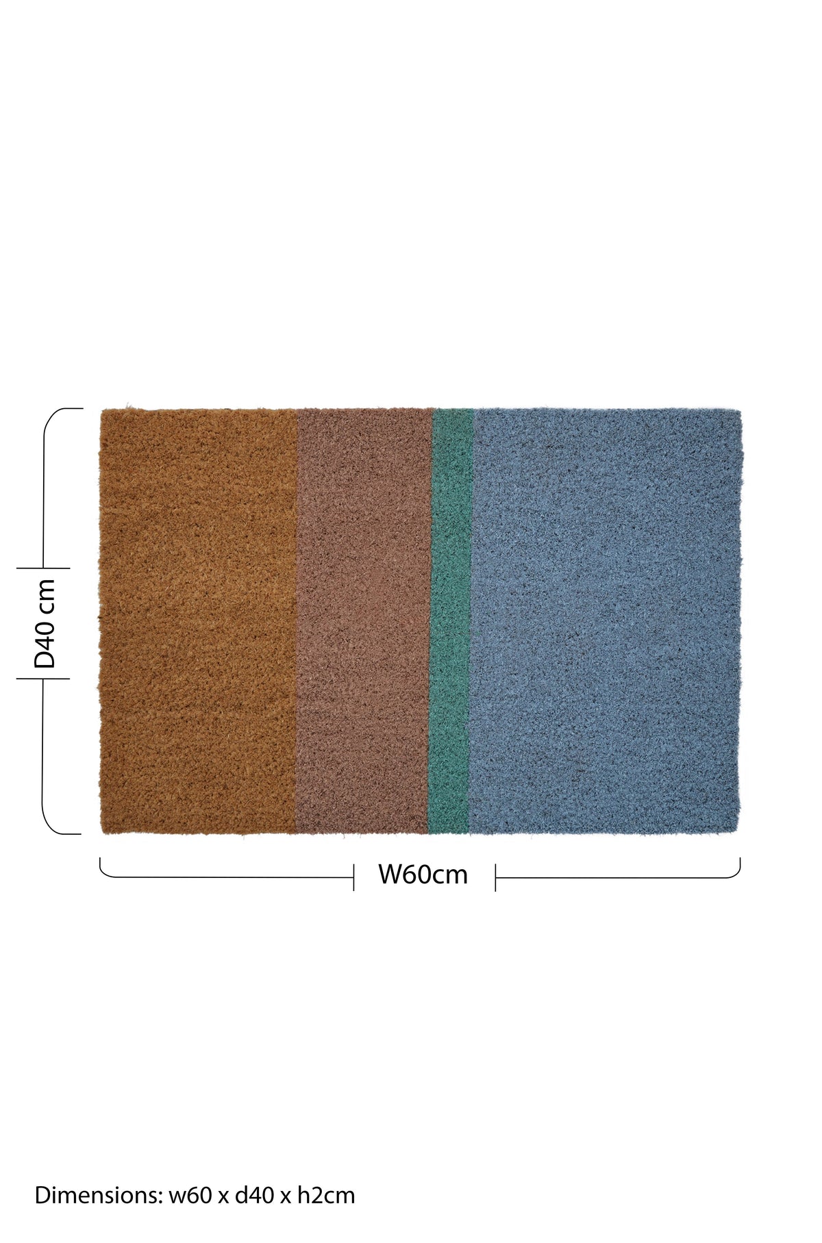 Filta Striped Coir Doormat 60 x 40 cm