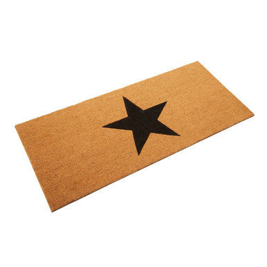 Filta Black Star Extra Large Coir Doormat 125 x 55 cm