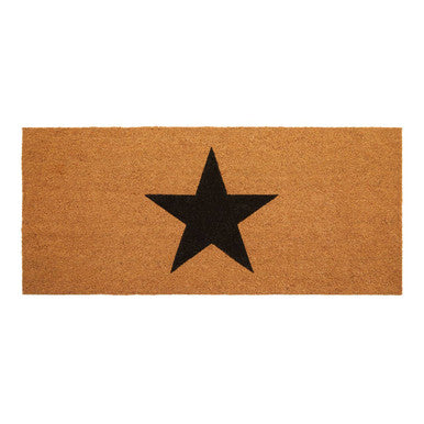 Filta Black Star Extra Large Coir Doormat 125 x 55 cm