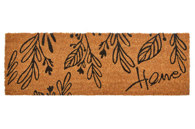 Filta Leaves Rectangular Coir Doormat 75 x 25 cm