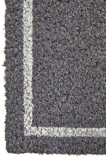Filta Hello Grey and White Narrow Coir Doormat 75 x 25 cm