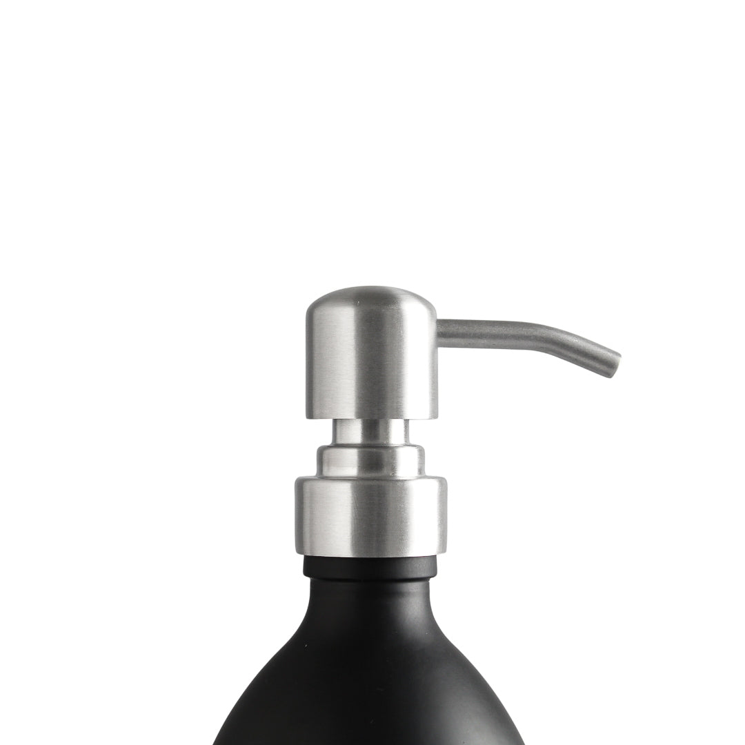 Namie Matte Black Wall Mounted Soap Dispenser Bracket Set with 500ml Bottles