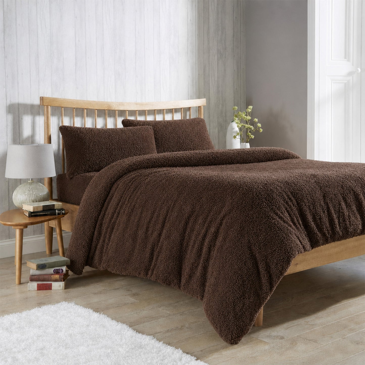 Olivia Rocco Teddy Fleece Duvet Cover Set with Pillowcases
