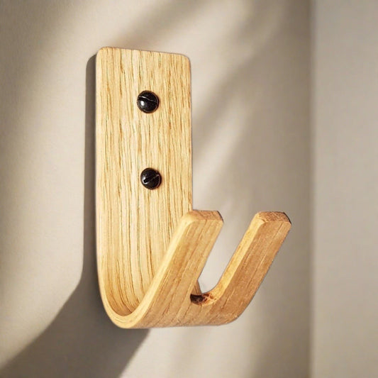Oak Key Hooks | Wall Mounted Key Holder | Heavy Duty 7kg | Monaco Collection