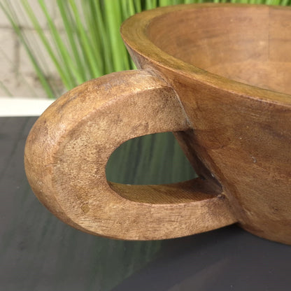 Baddo Mango Wood Mug-Shaped Bowl with Handle