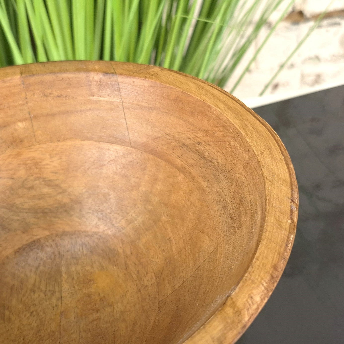 Baddo Mango Wood Mug-Shaped Bowl with Handle