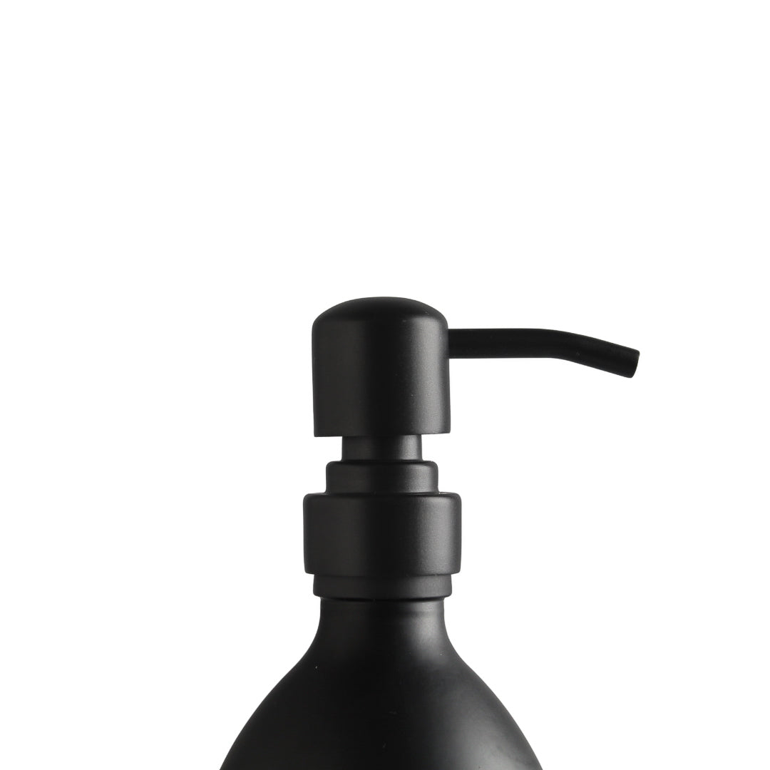 Namie Silver Wall Mounted Dispenser Bracket Set with Matte Black Bottles