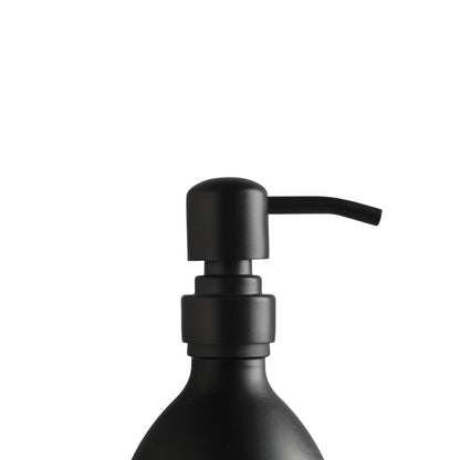 Namie Silver Wall Mounted Dispenser Bracket Set with Matte Black Bottles