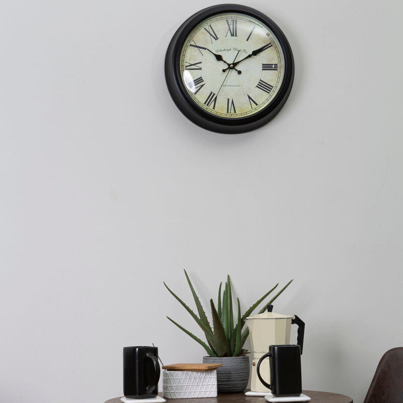Robello Black Lined Rim Wall Clock