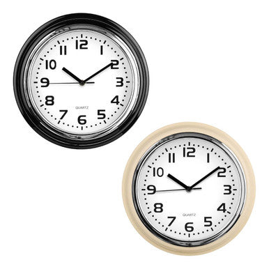 Siffer Chrome Finish Plastic Wall Clock