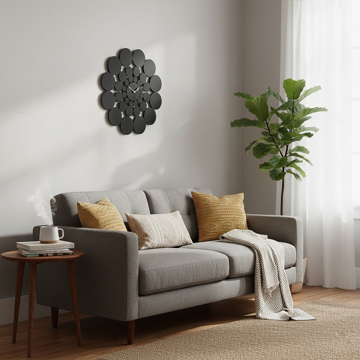 Datsun Black Discs Design Wall Clock