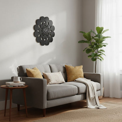 Datsun Black Discs Design Wall Clock