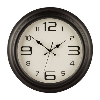 Myers Matt Black Metal Wall Clock