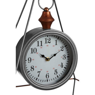 Hayden Antique Silver Finish Table Clock