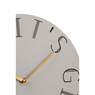 Partial close up of It's Gin O'Clock clock.