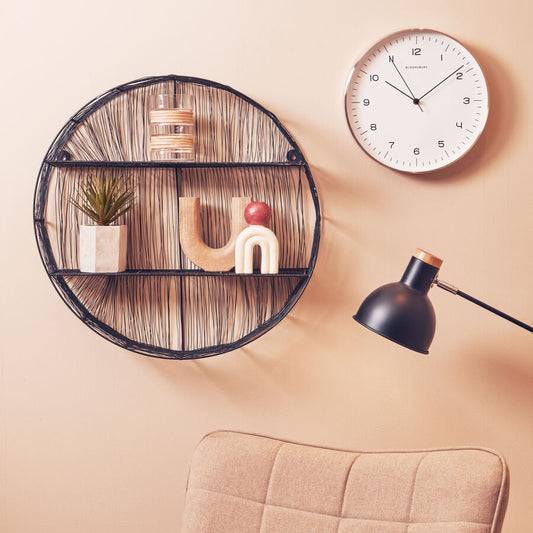 Elko Round Copper Finish Wall Clock