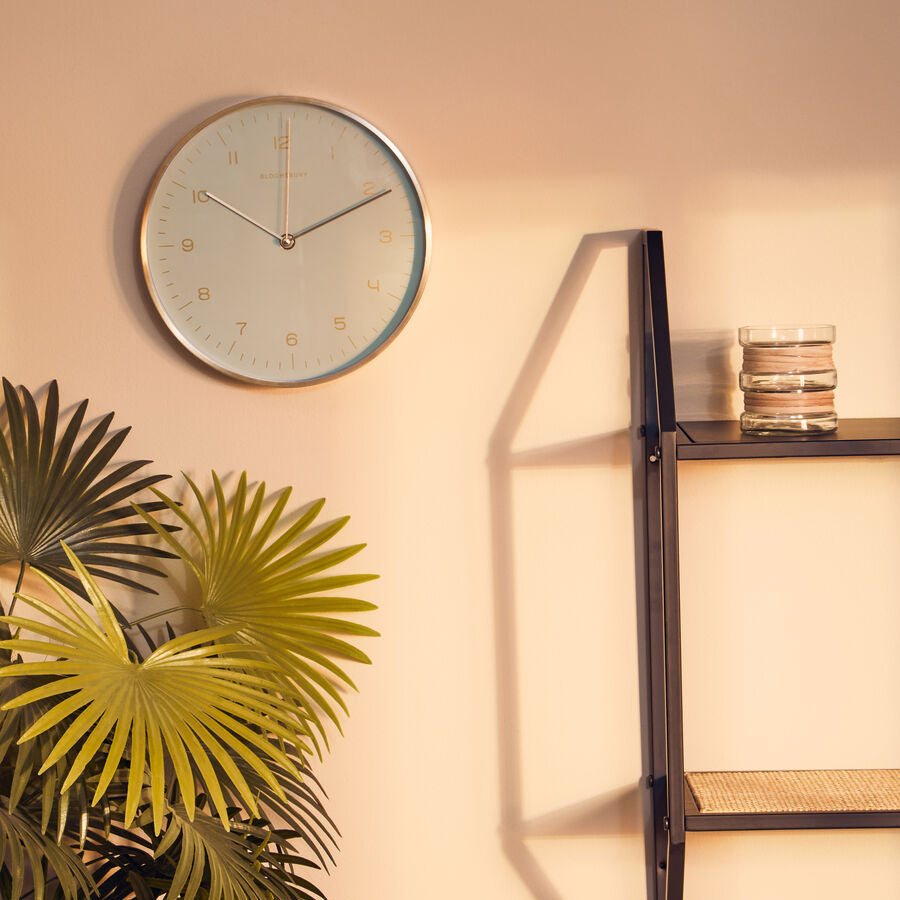 Elko Gold And Mint Green Finish Wall Clock