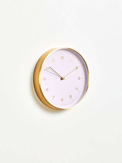 Elko Gold And Pink Finish Wall Clock