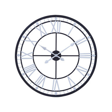 Vitus Skeletal Wall Clock With Black Finish Frame