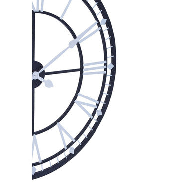 Vitus Skeletal Wall Clock With Black Finish Frame