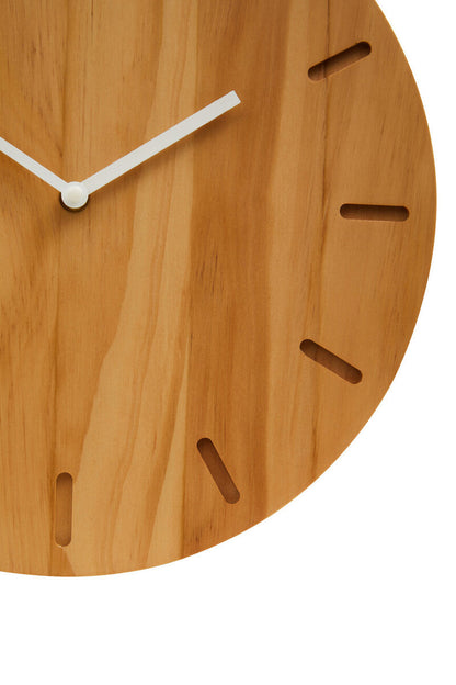 Vitus Natural Finish Oak Wood Wall Clock