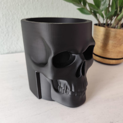 3D-Printed Skull Whisky Bottle Holder