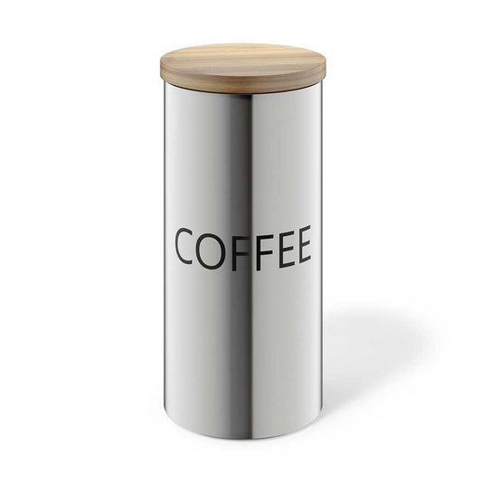 Zack Cera Brushed Stainless Steel Coffee Canister 24006