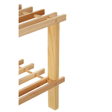 Arla Fir Wood 2 Tier Shoe Rack