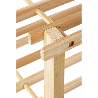 Arla Fir Wood 2 Tier Shoe Rack