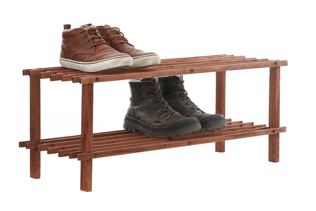 Arla Wood 2 Tier Shoe Rack