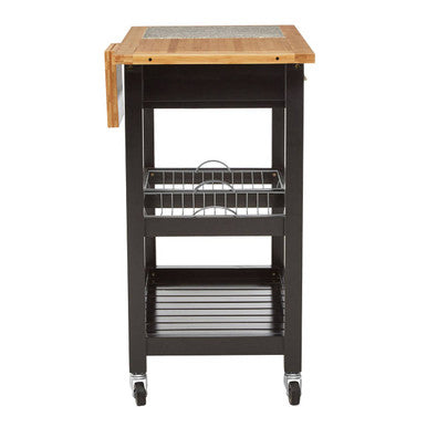 Harlow Glenn Wide Kitchen Trolley with Granite Top
