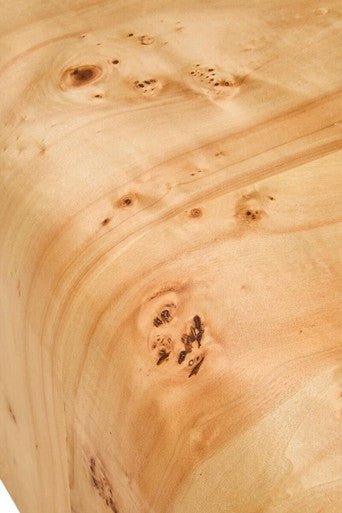 Mota Burl Wood Design Curved Coffee Table