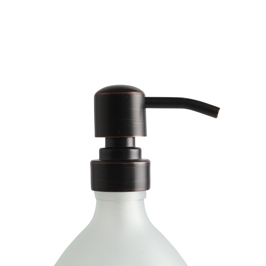 Namie Gold Wall Bracket & Frosted White Glass Dispenser Set