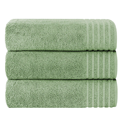 3 Pack Monaco Extra Large Bath Sheets Cotton 500GSM Highly Absorbent Towels Set for Home Gym Beach by OLIVIA ROCCO