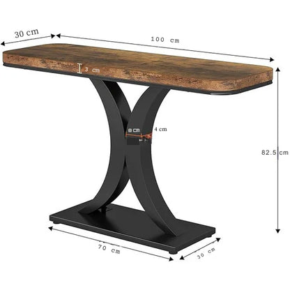 100cm Modern Geometric Console Table | Narrow Entryway & Sofa Table