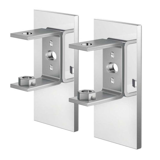 Zack Linea Polished Stainless Steel Wall Bracket, set/2 (for adhesive attachment)