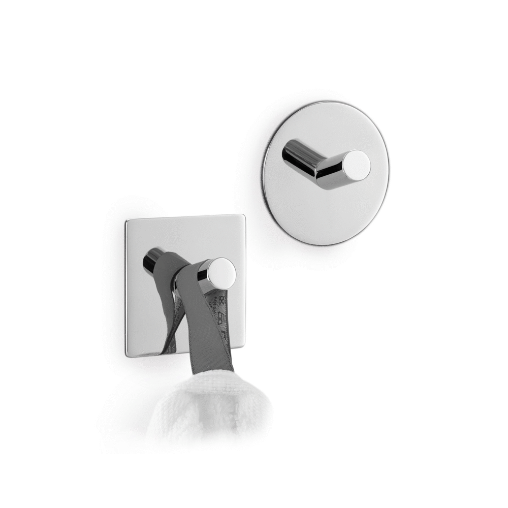 Zack Duplo Polished Stainless Steel Square Towel Hook 40071