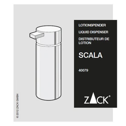 Zack Scala Polished Stainless Steel Soap Dispenser