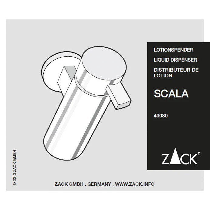 Zack Scala Polished Stainless Steel Soap Dispenser