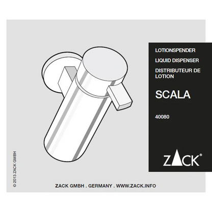 Zack Scala Polished Stainless Steel Soap Dispenser