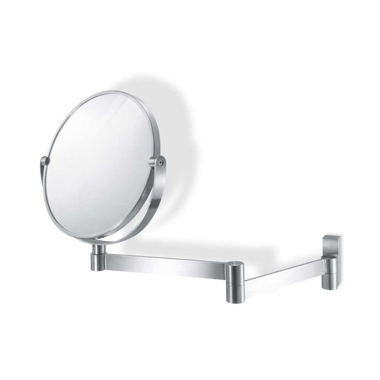 Zack Linea Brushed Stainless Steel Magnifying Wall Mirror 40109