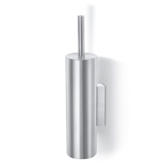 Zack Tubo Brushed Stainless Steel Wall Toilet Brush Set 40244