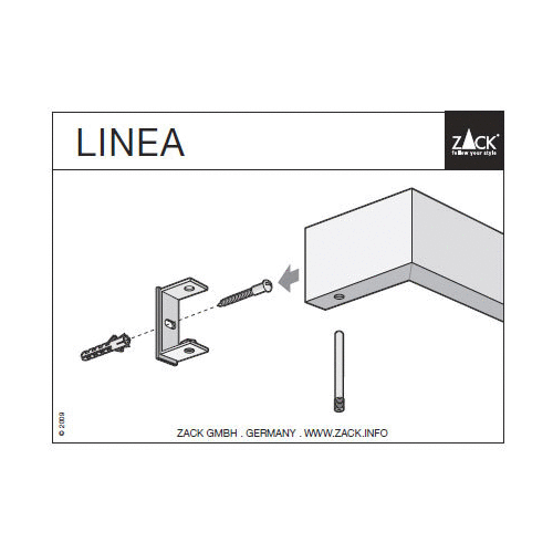 Zack Linea Brushed Stainless Steel 61.5 cm Towel Rail 40388