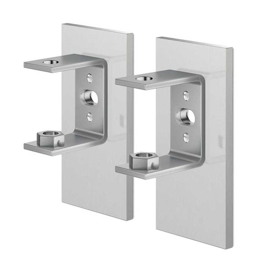 Zack Linea Brushed Stainless Steel Wall Bracket, set/2 (for adhesive attachment) 40396