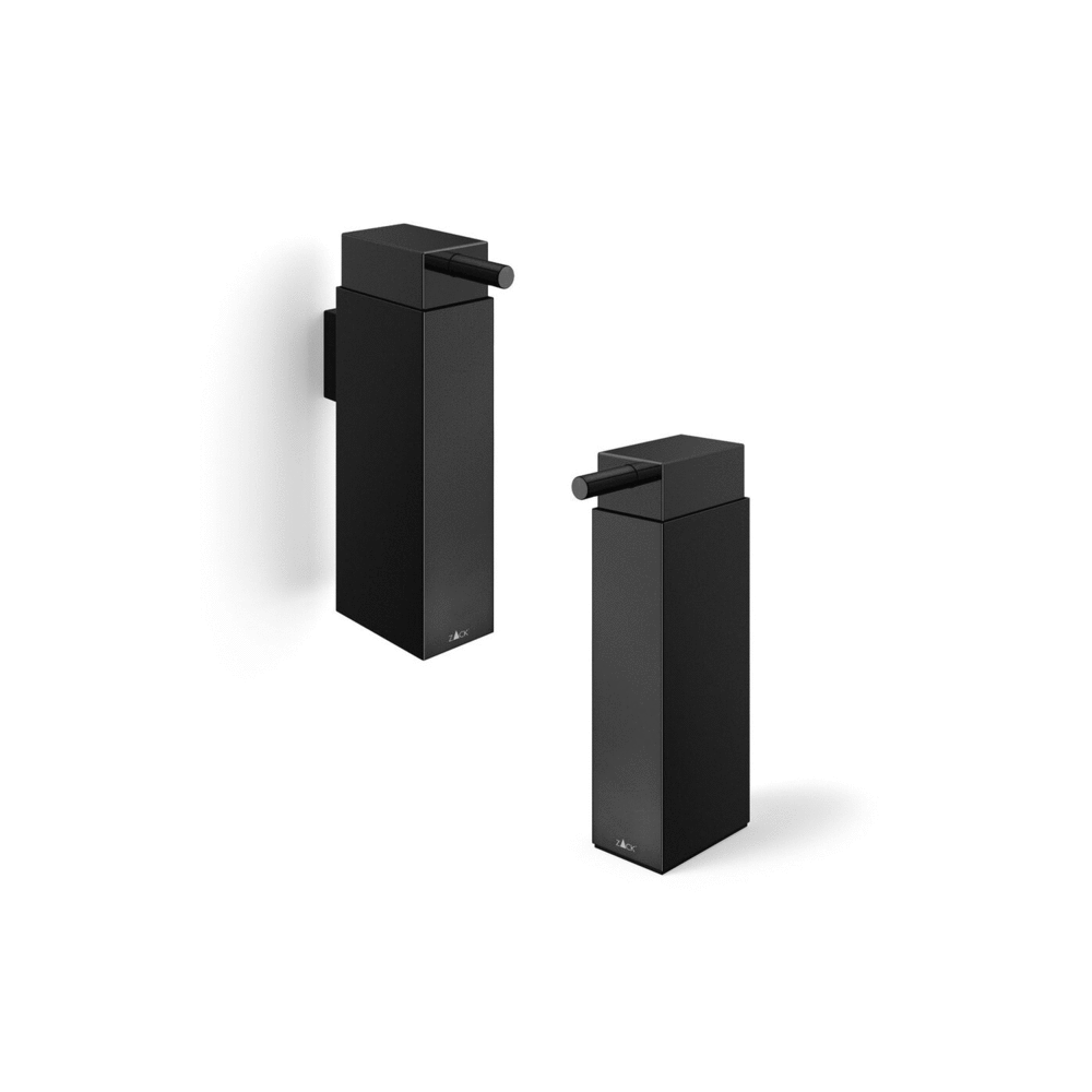 Zack Linea Powder Coated Black Stainless Steel Free Standing Soap Dispenser 40406