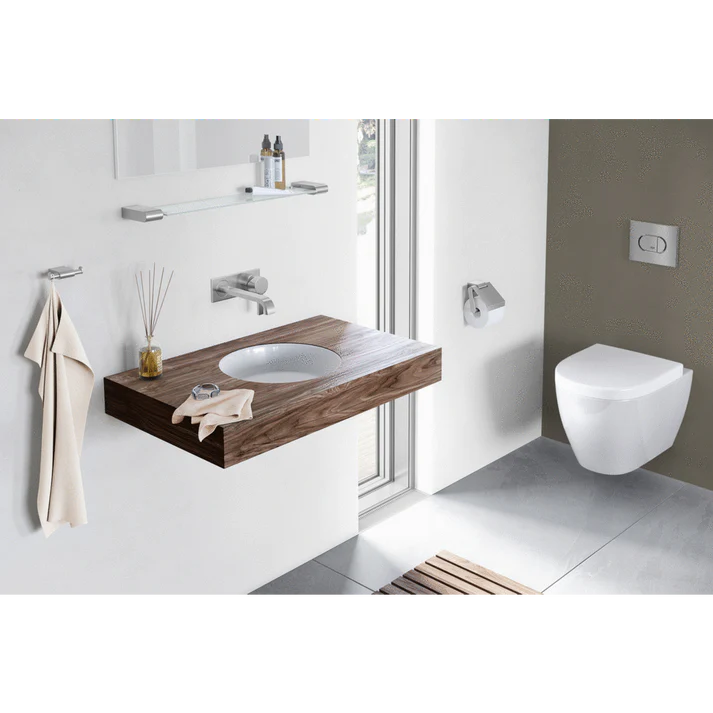 Zack Atore Stainless Steel & Toughened Glass Bathroom Shelf