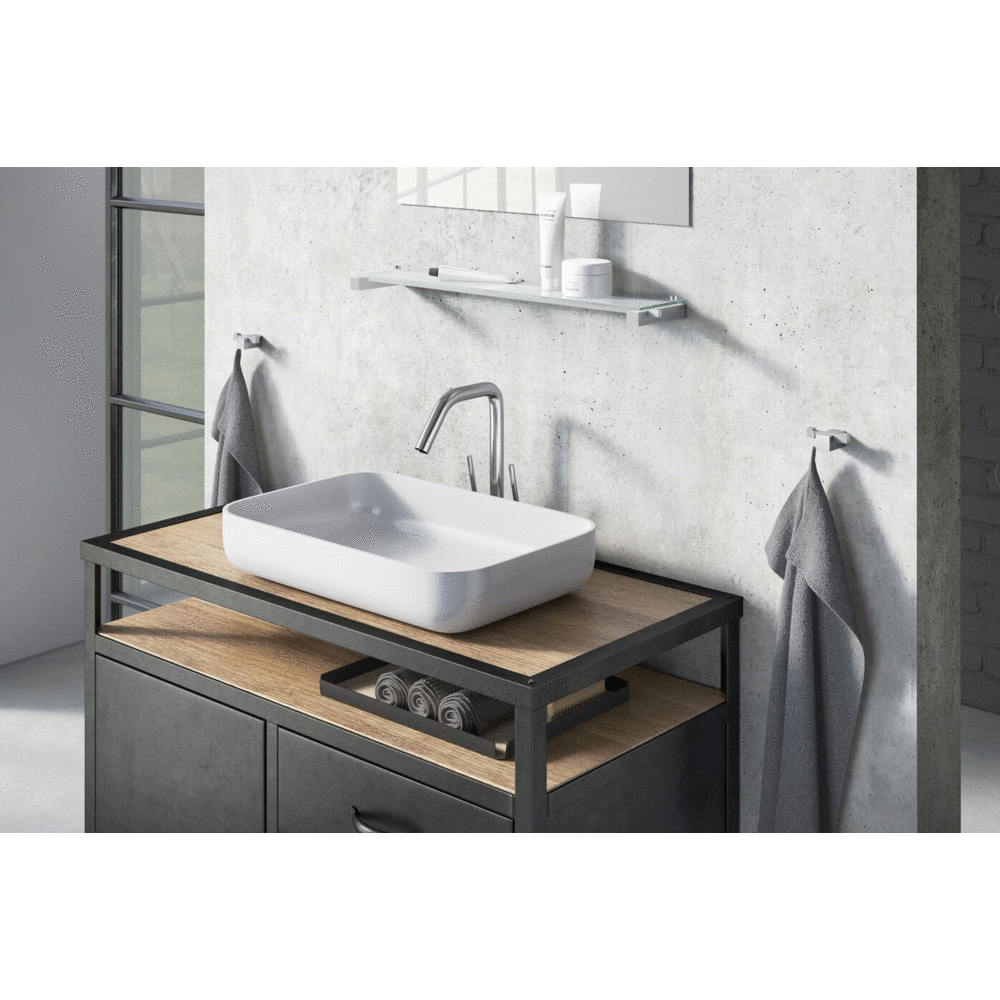 Zack Carvo Brushed Stainless Steel Bathroom Shelf 40486