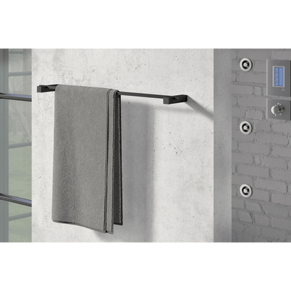 Zack Carvo Powder Coated Black Stainless Steel 65.8 cm Towel Rail 40502