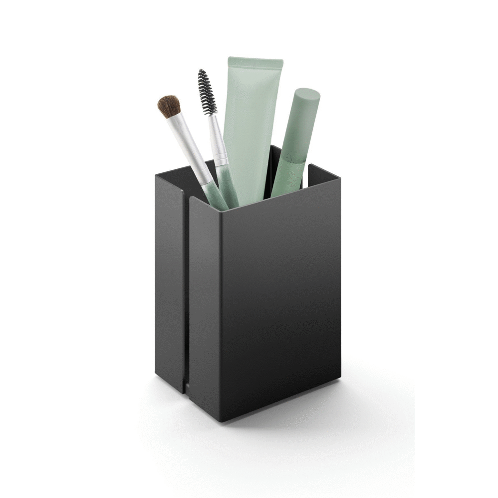 Zack Potes 7.5 cm Black Stainless Steel Makeup Utensil Box 40536